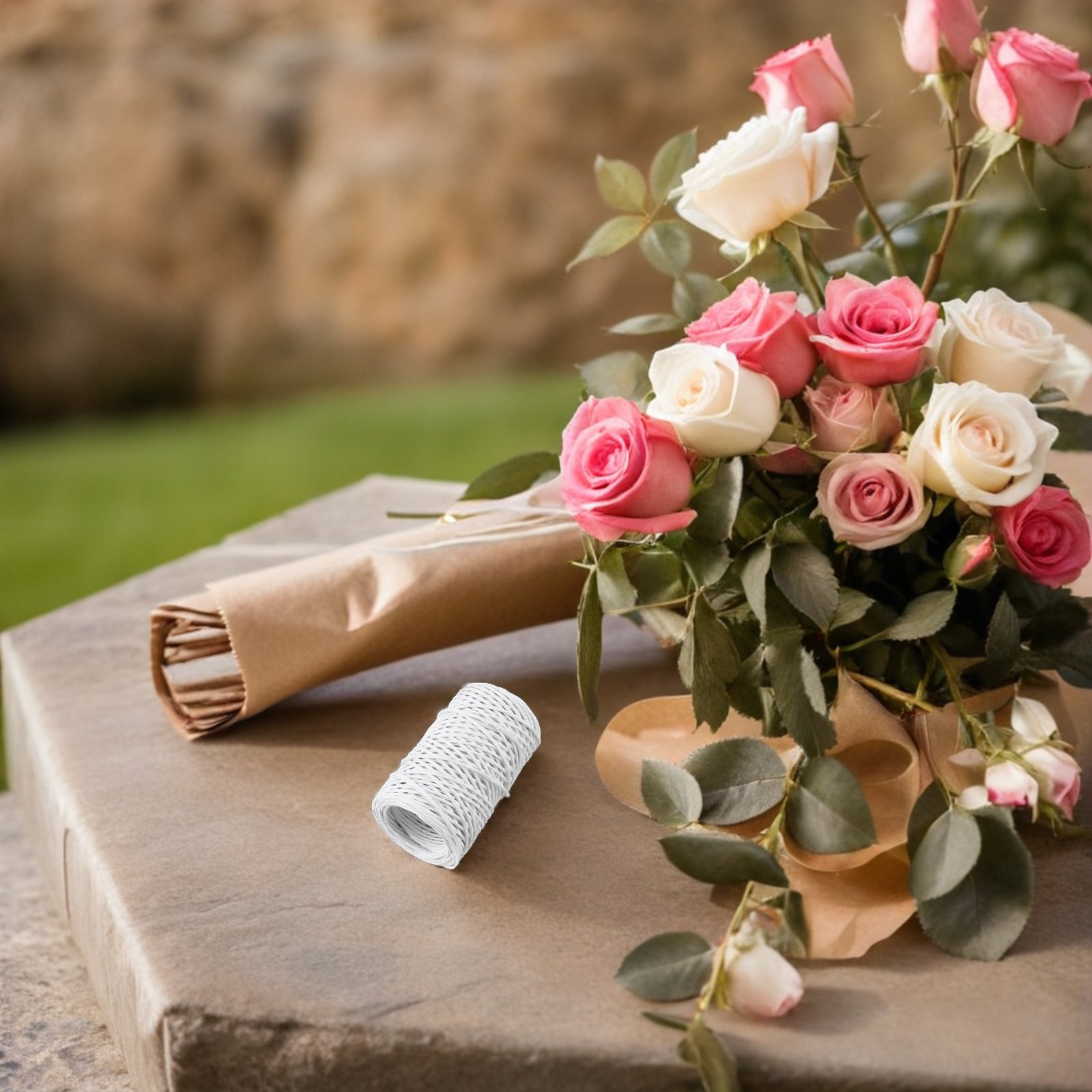 2 Rolls Floral Wire Rustic Vin - Wire Stem Florist recension och pris