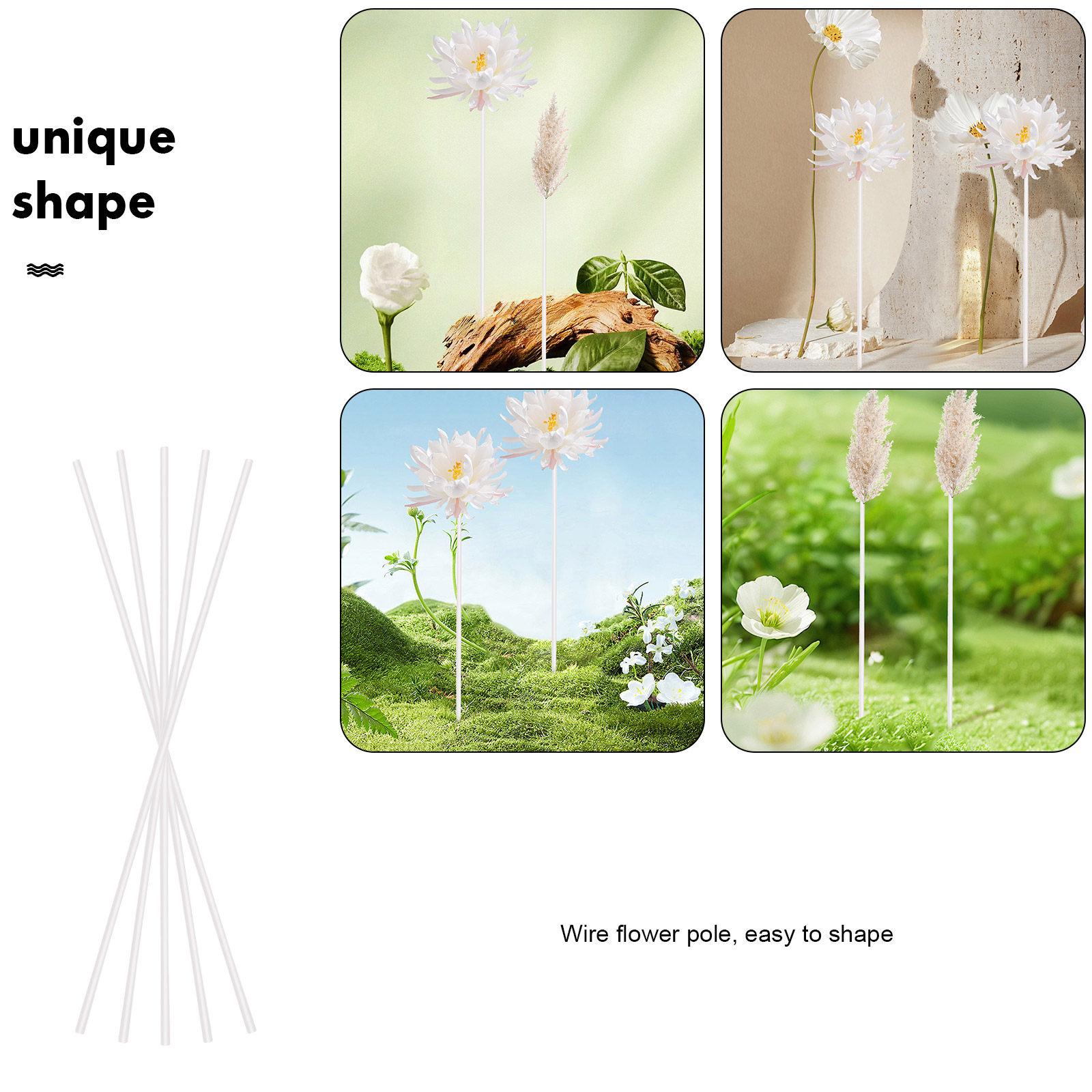 40Pcs Iron Floral Wires DIY Fl - Wire Stem Florist recension och pris